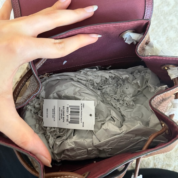 Coach Dempsey Drawstring Backpack In Signature Jacquard, Coach Backpack - Picture 7 of 7